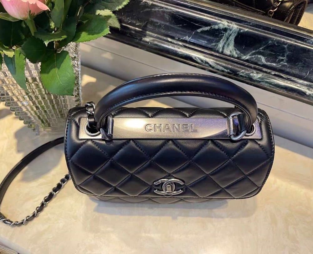 [REP 1:1] Chanel Classic Flap Bag Medal Hardware Black For Women 9.8in/25cm