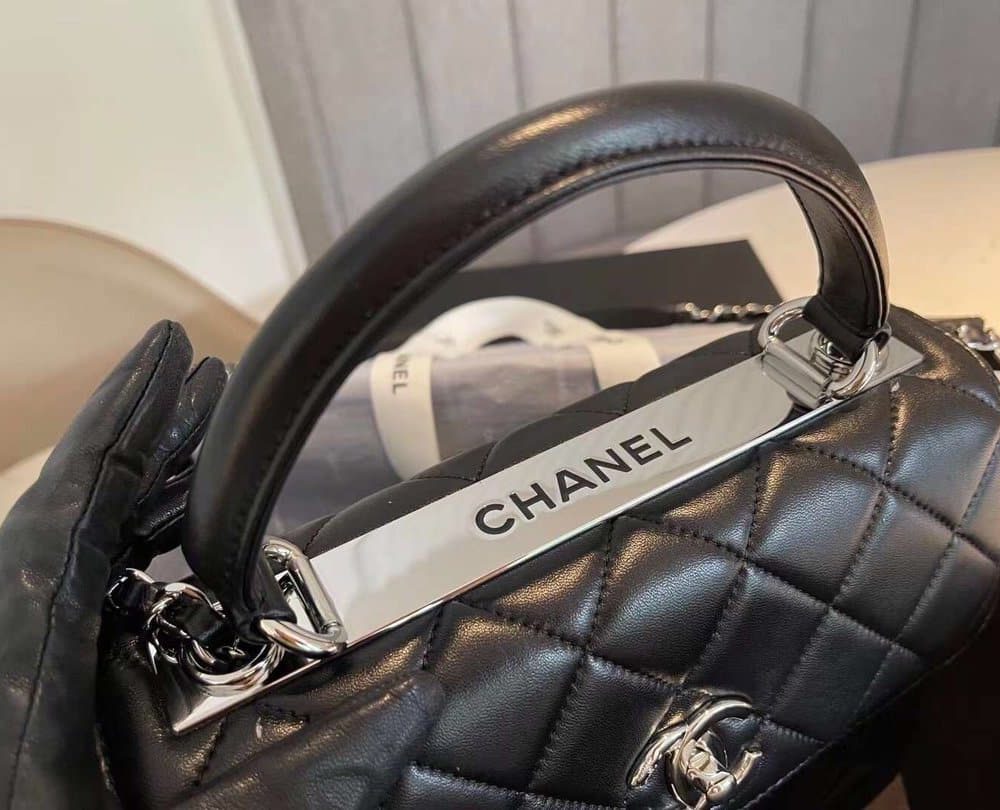 [REP 1:1] Chanel Classic Flap Bag Silver Hardware Black 9.8in/25cm