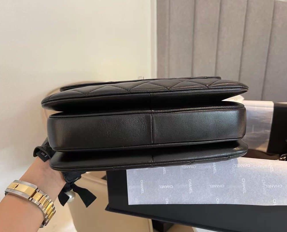 [REP 1:1] Chanel Classic Flap Bag Silver Hardware Black 9.8in/25cm