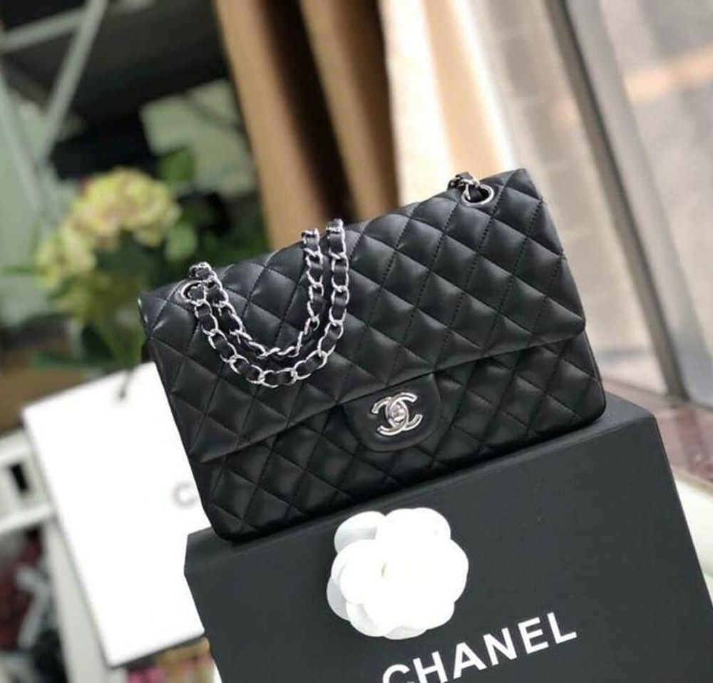 [REP 1:1] Chanel Classic HandBag Black For Women 9.9in/25.5cm A01112