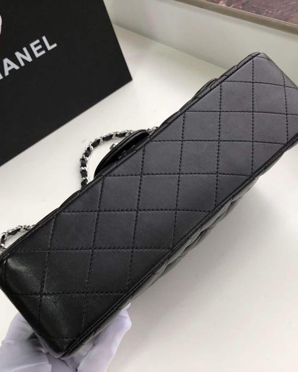 [REP 1:1] Chanel Classic HandBag Black For Women 9.9in/25.5cm A01112