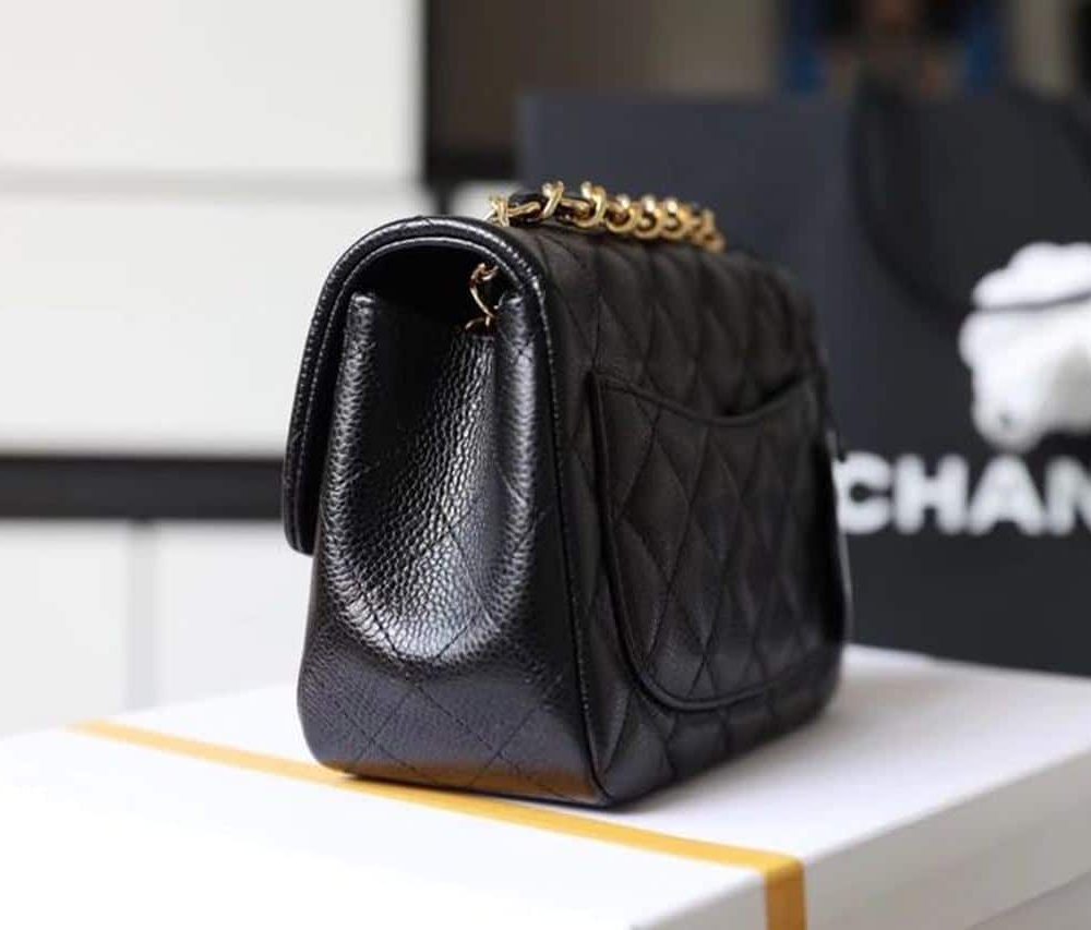 [REP 1:1] Chanel Classic Mini Flap Bag Gold Toned Hardware Black For Women 6.7in/17cm