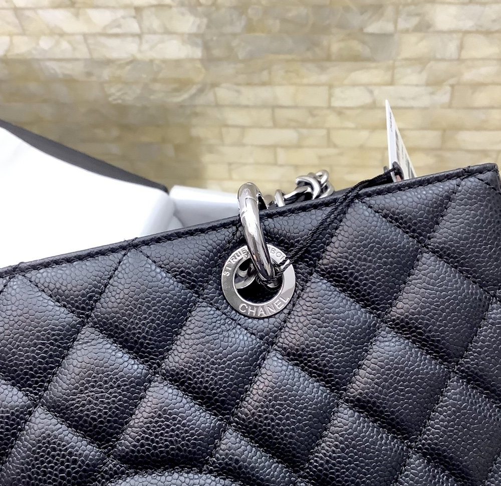 [REP 1:1] Chanel Classic Tote Bag Silver Hardware Black For Women 13.3in/34cm