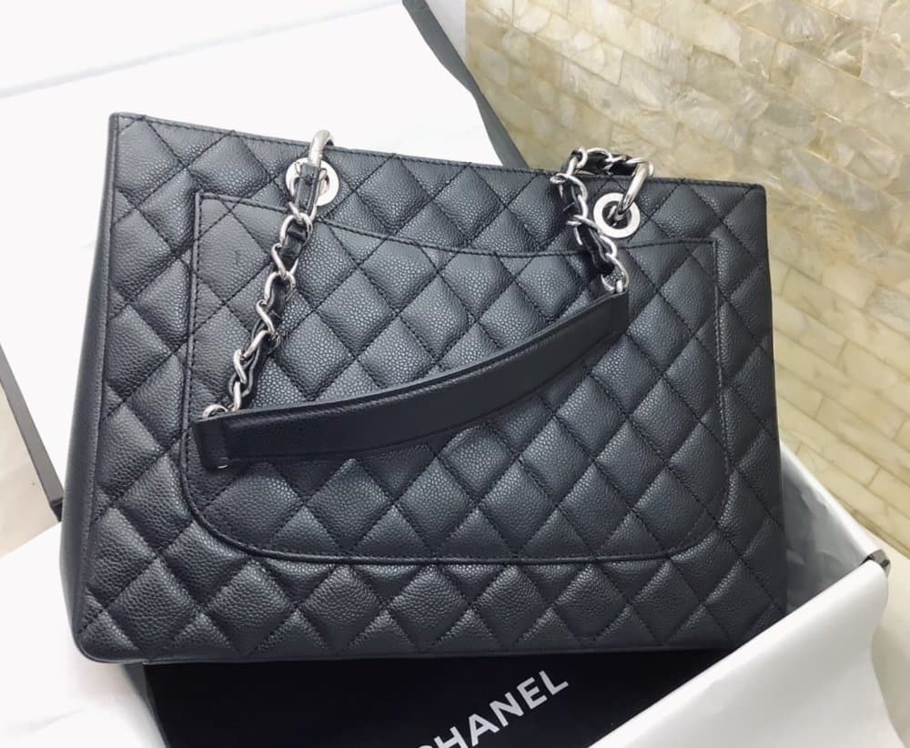 [REP 1:1] Chanel Classic Tote Bag Silver Hardware Black For Women 13.3in/34cm