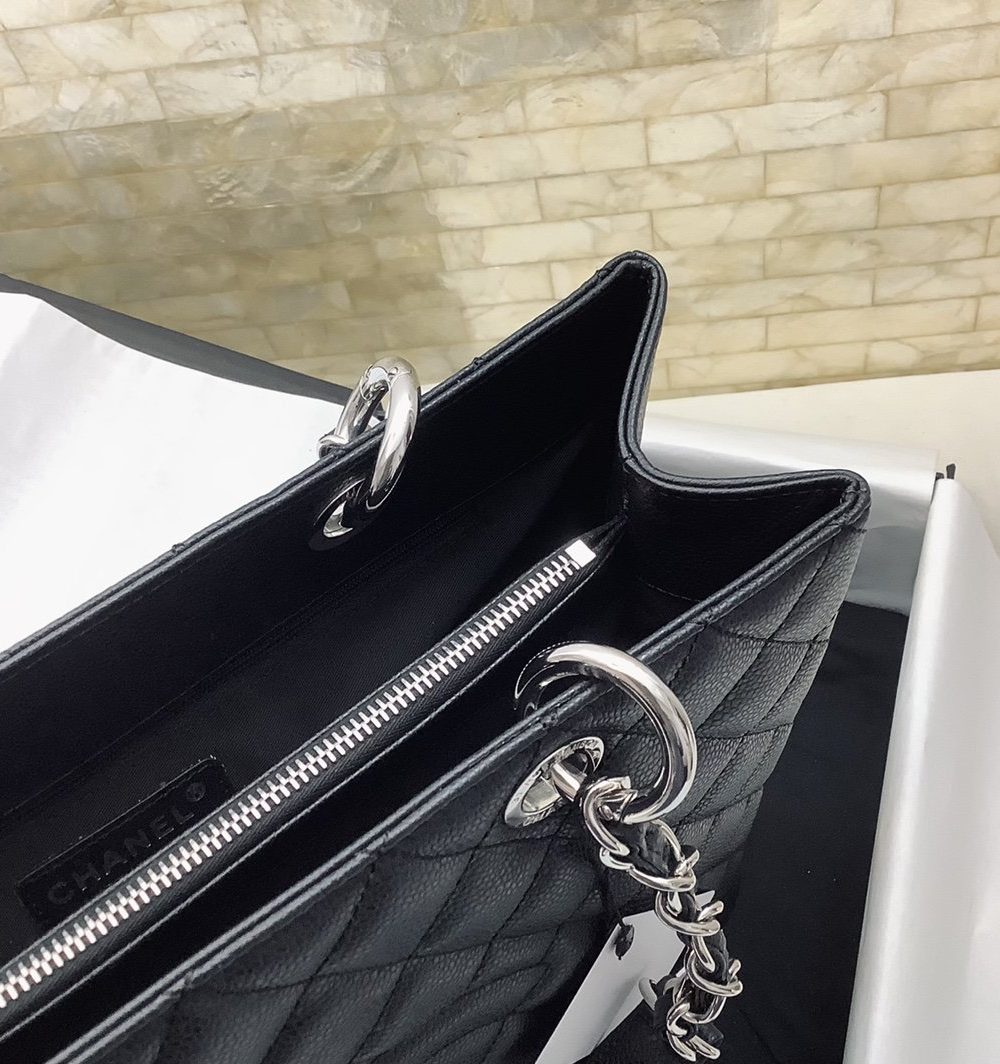 [REP 1:1] Chanel Classic Tote Bag Silver Hardware Black For Women 13.3in/34cm