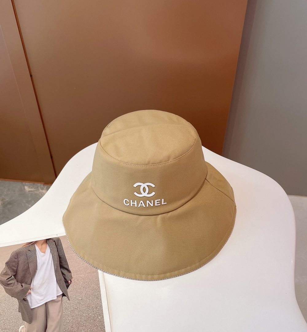 Chanel Cloche Hat Beige Chanel Hat