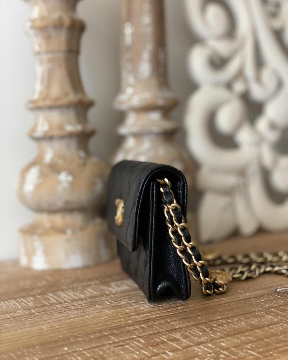 [REP 1:1] Chanel Clutch With Chain Black For Women, Women's Bags 4.8in/12.3cm AP2857 B08447 94305