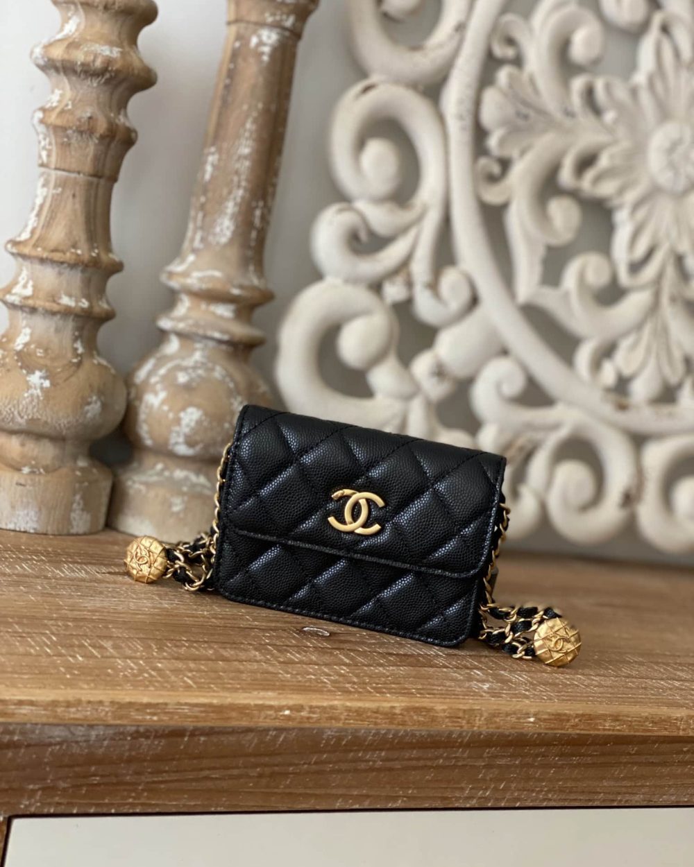 [REP 1:1] Chanel Clutch With Chain Black For Women, Women's Bags 4.8in/12.3cm AP2857 B08447 94305