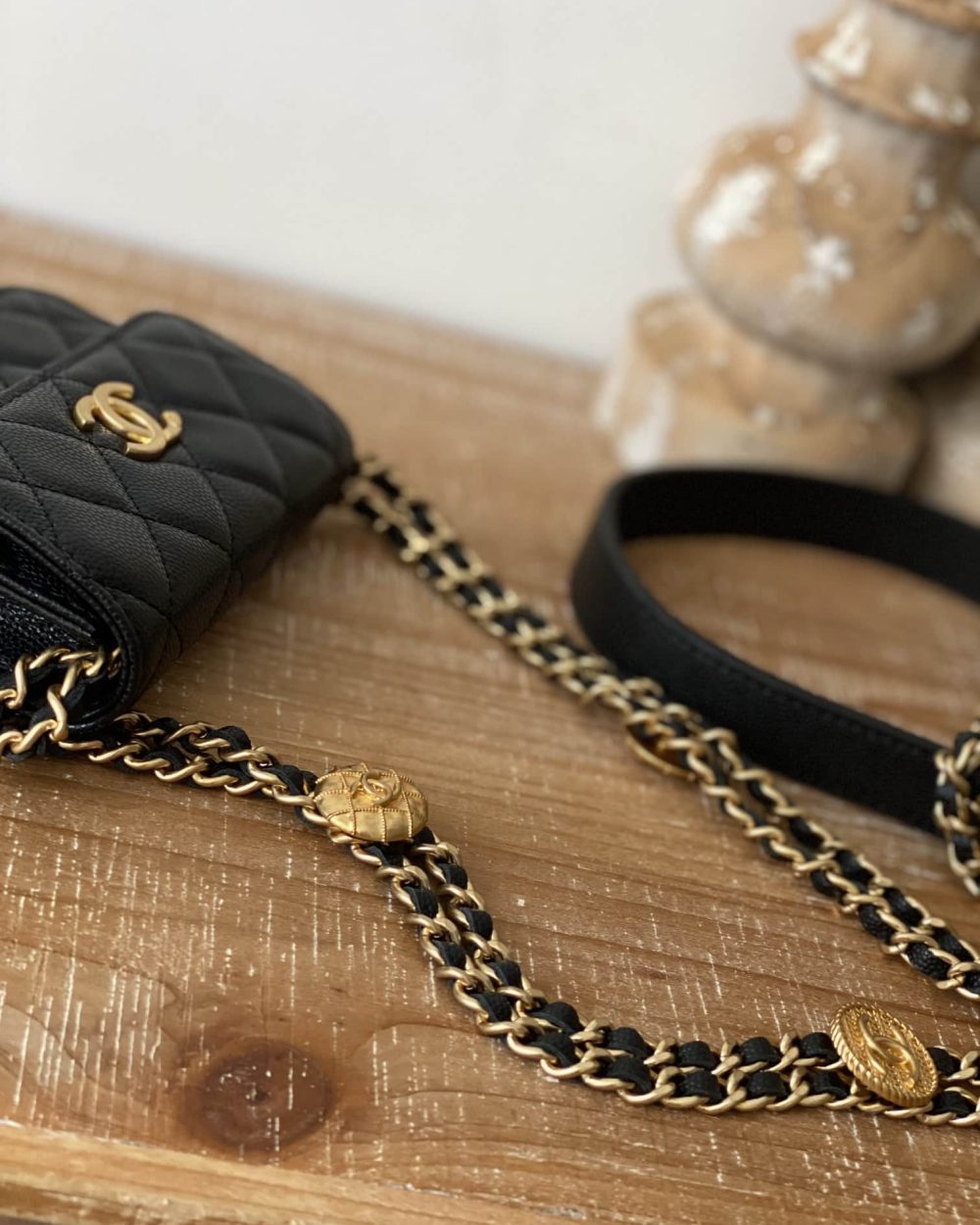 [REP 1:1] Chanel Clutch With Chain Black For Women, Women's Bags 4.8in/12.3cm AP2857 B08447 94305