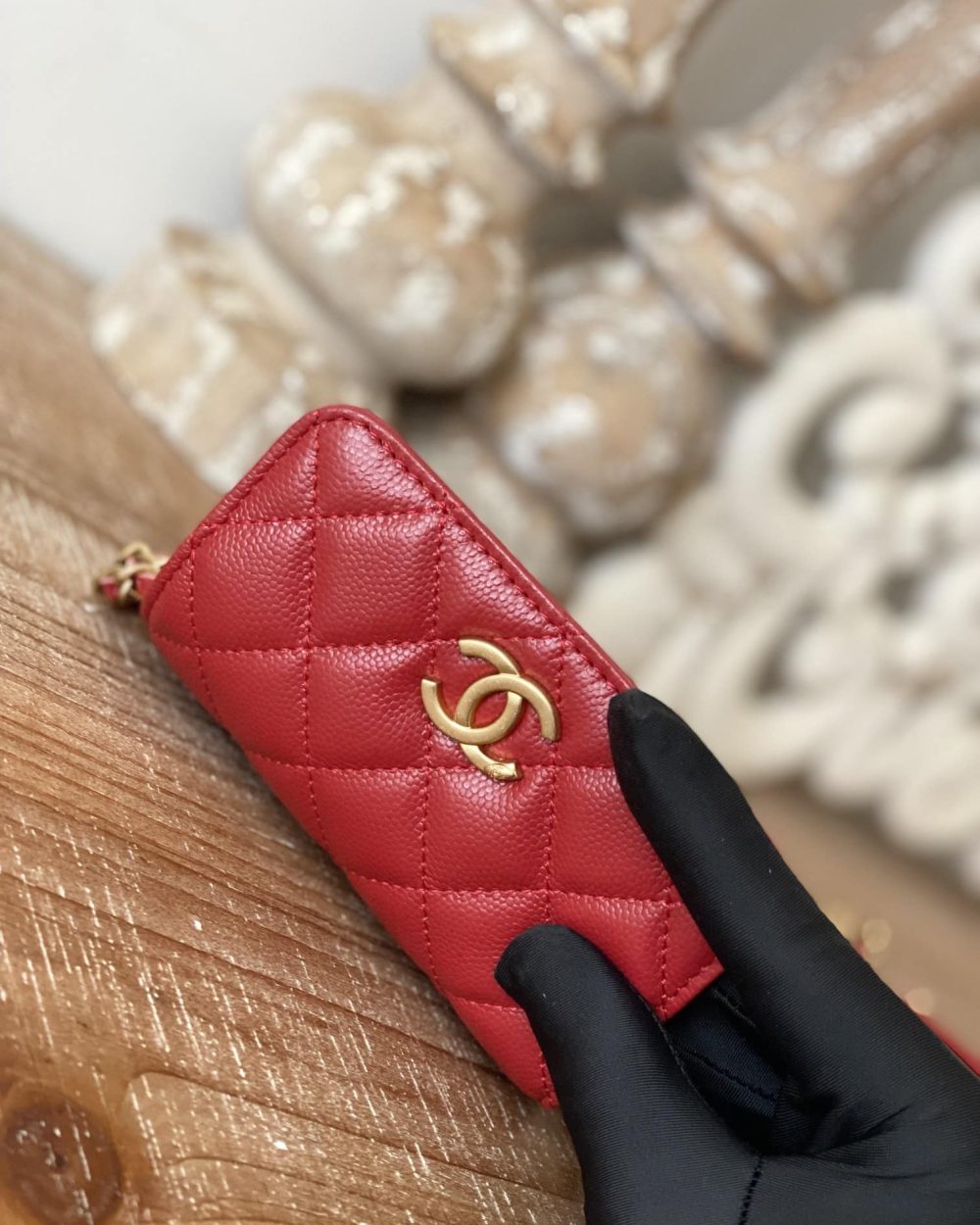 [REP 1:1] Chanel Clutch With Chain Red For Women, Women's Bags 4.8in/12.3cm