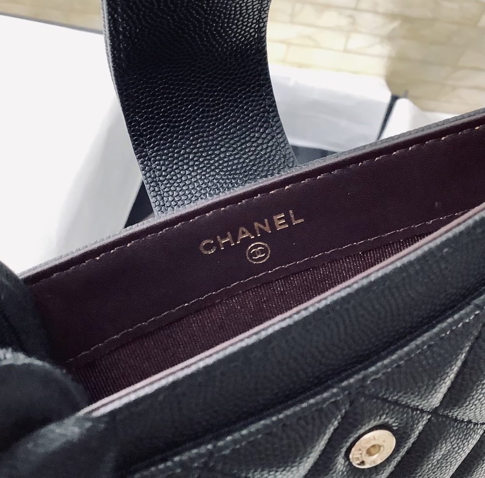 1:1 Replica Chanel CO-CO Flap Pouch Wallet 19cm/7.2in Silver Hardware For Women Black