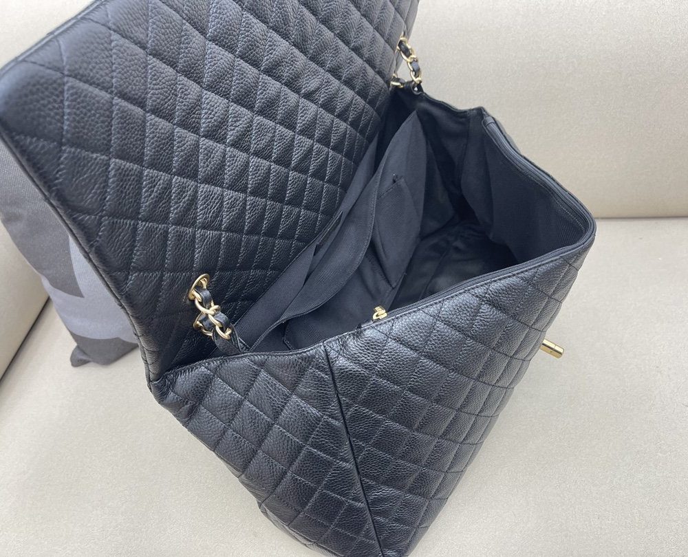 [REP 1:1] Chanel CoCo Luggage Gold Toned Hardware 46cm Black For Women