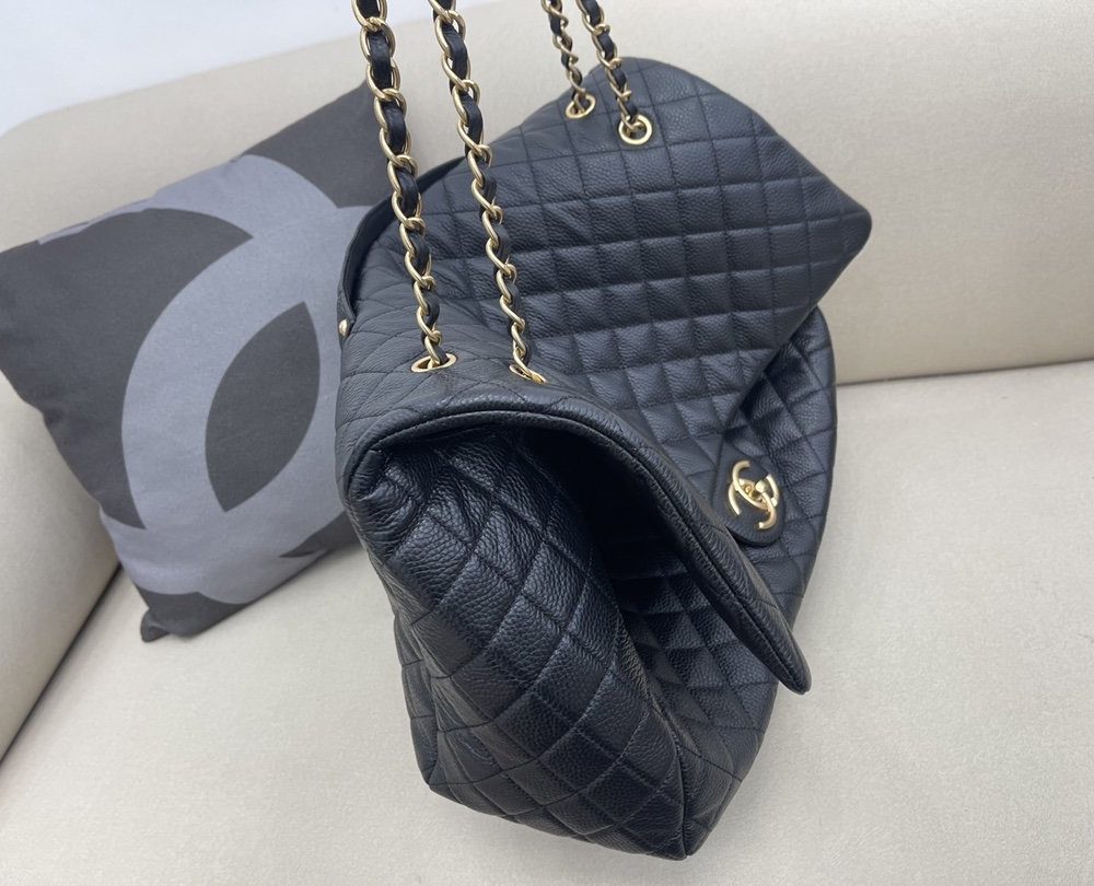 [REP 1:1] Chanel CoCo Luggage Gold Toned Hardware 46cm Black For Women