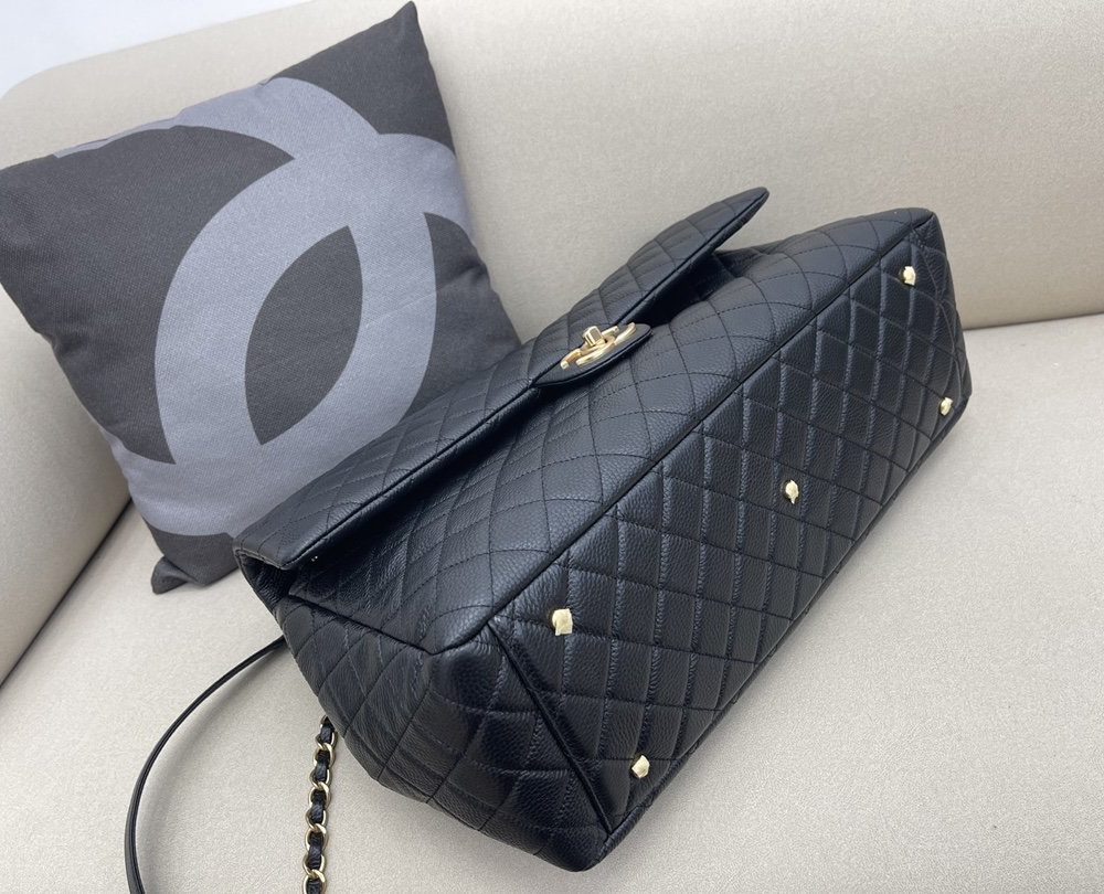 [REP 1:1] Chanel CoCo Luggage Gold Toned Hardware 46cm Black For Women