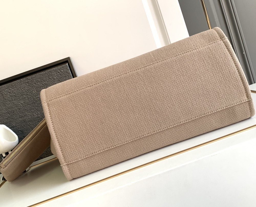 [REP 1:1] Chanel Deauville Tote Canvas Bag Beige For Women 38cm / 15in