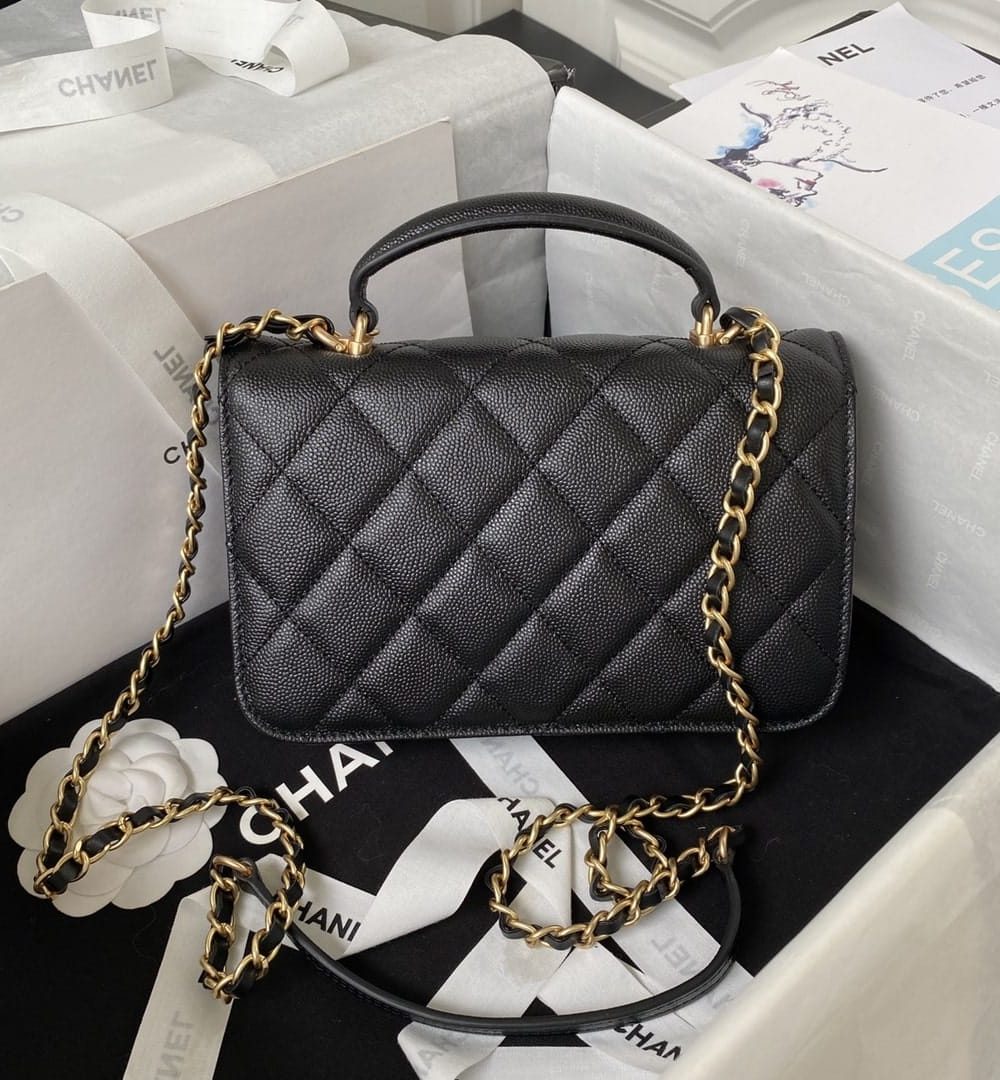 [REP 1:1] Chanel Flap Bag Black/Pink/White For Women 20cm / 7.9in