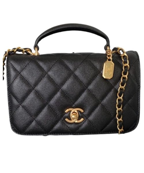 [REP 1:1] Chanel Flap Bag Black/Pink/White For Women 20cm / 7.9in
