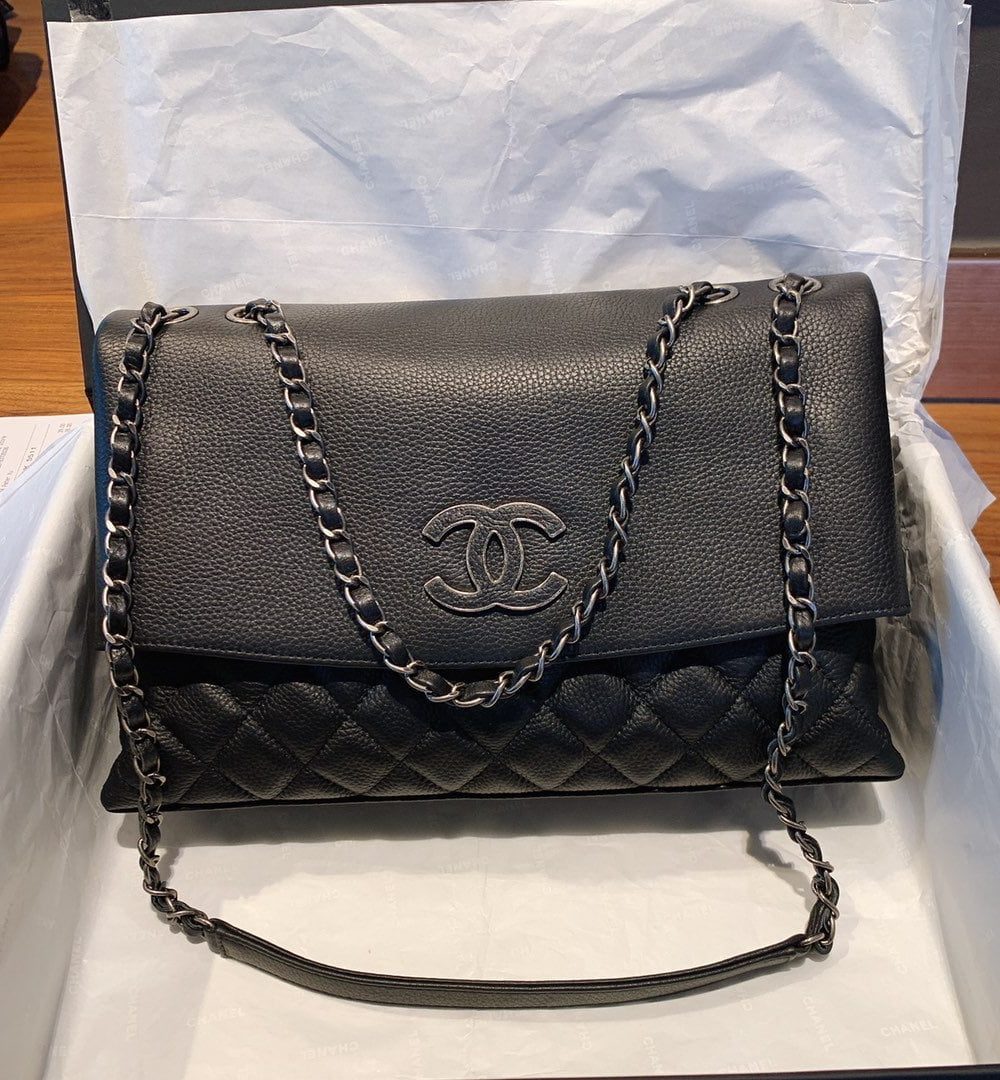 [REP 1:1] Chanel Flap Bag With Top Handle Black Bag For Women 32cm/12.5in