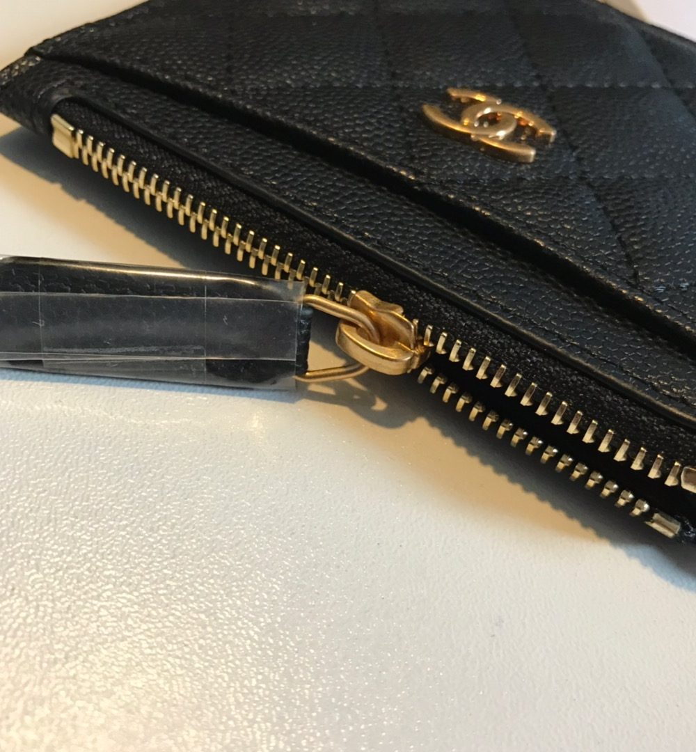 1:1 Replica Chanel Flat Card Holder Black Bag For Women 11.5cm/4.5in