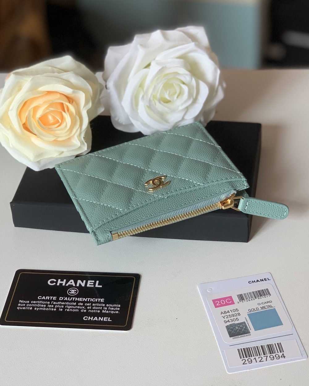 1:1 Replica Chanel Flat Card Holder Mint Bag For Women 11.5cm/4.5in