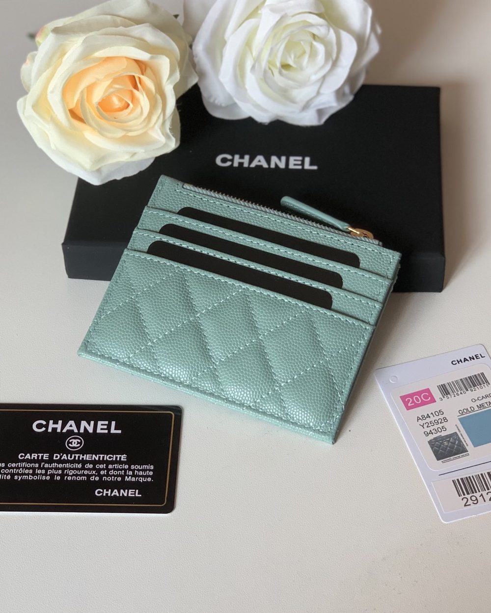 1:1 Replica Chanel Flat Card Holder Mint Bag For Women 11.5cm/4.5in