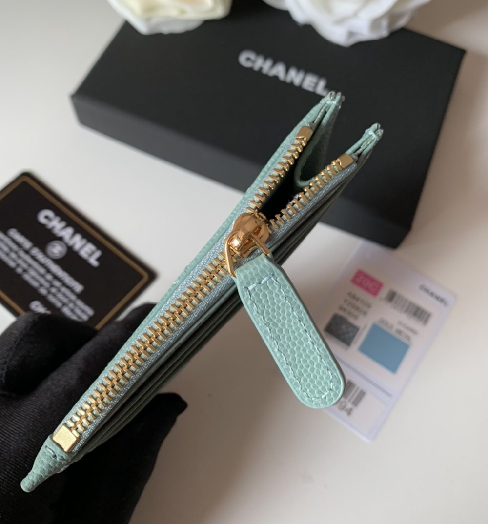 1:1 Replica Chanel Flat Card Holder Mint Bag For Women 11.5cm/4.5in
