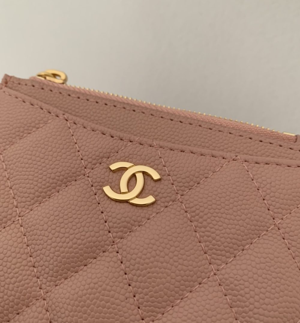 1:1 Replica Chanel Flat Card Holder Pink Bag For Women 11.5cm/4.5in