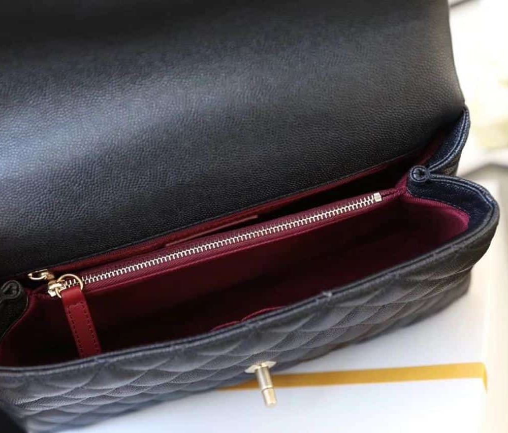 [REP 1:1] Chanel Large Flap Bag With Top Handle Black For Women, Women’s Handbags, Shoulder And Crossbody Bags 11in/28cm A92991