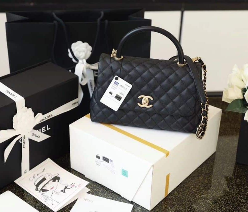 [REP 1:1] Chanel Large Flap Bag With Top Handle Black For Women, Women’s Handbags, Shoulder And Crossbody Bags 11in/28cm A92991