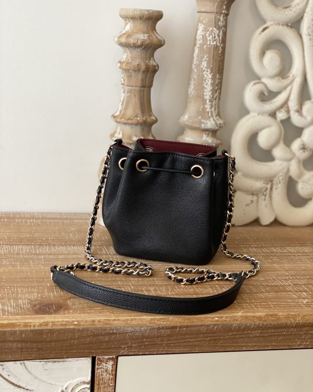 [REP 1:1] Chanel Mini Bucket Bag With Strap Black For Women, Women's Bags 4.9in/12.5cm