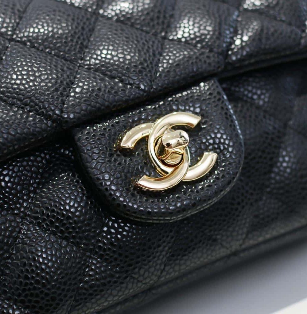 [REP 1:1] Chanel Mini Flap Bag Black For Women 7.8in/20cm A69900