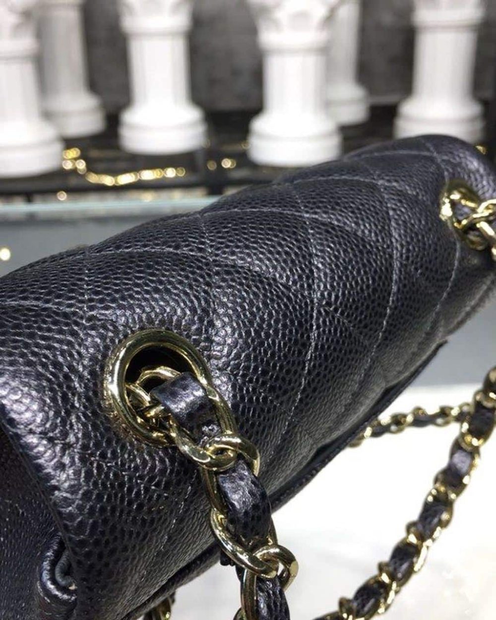 [REP 1:1] Chanel Mini Flap Bag Caviar Black For Women, Women's Bags, Shoulder And Crossbody Bags 6.7in/17cm A35200