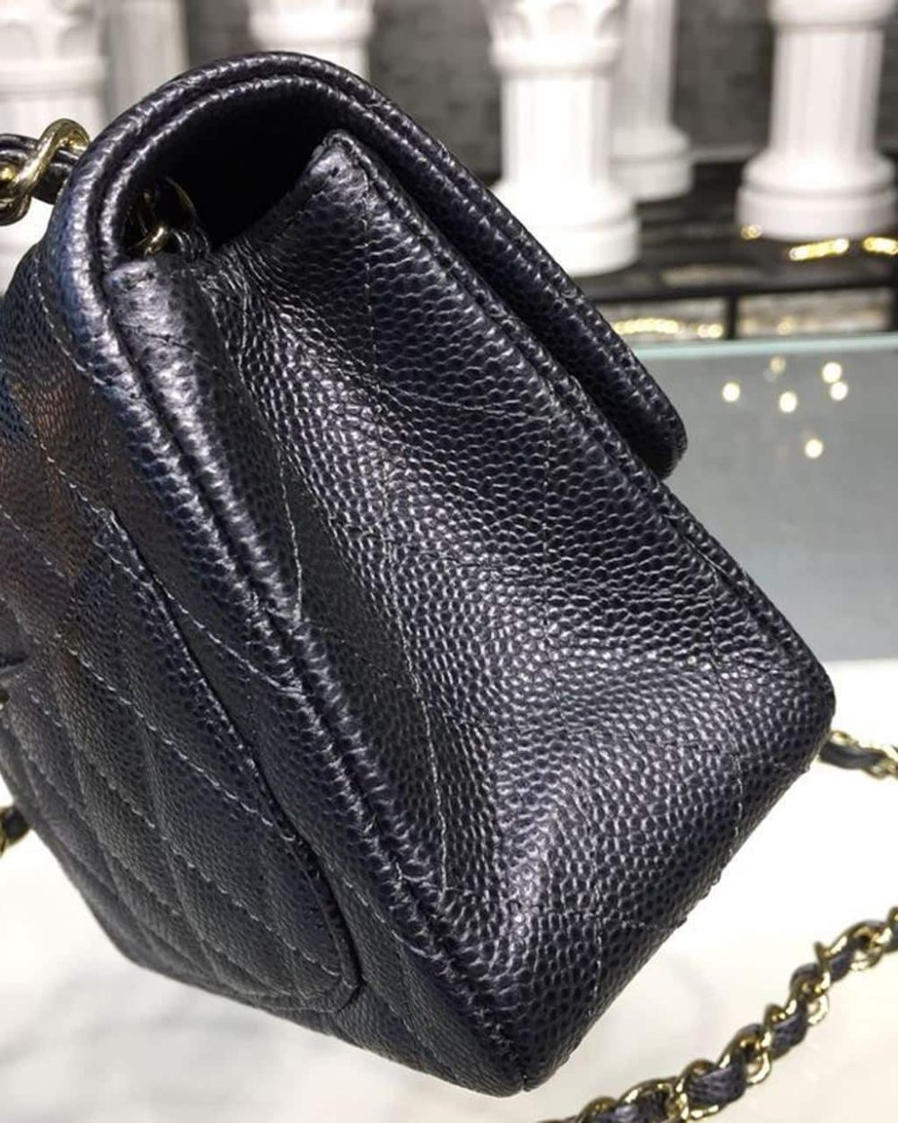 [REP 1:1] Chanel Mini Flap Bag Caviar Black For Women, Women's Bags, Shoulder And Crossbody Bags 6.7in/17cm A35200
