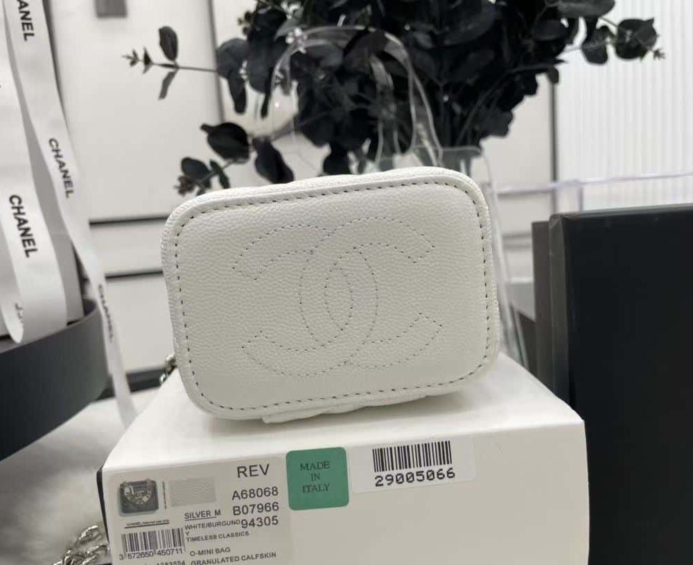 [REP 1:1] Chanel Mini Vanity Bag Black/White For Women 11cm / 4.3in