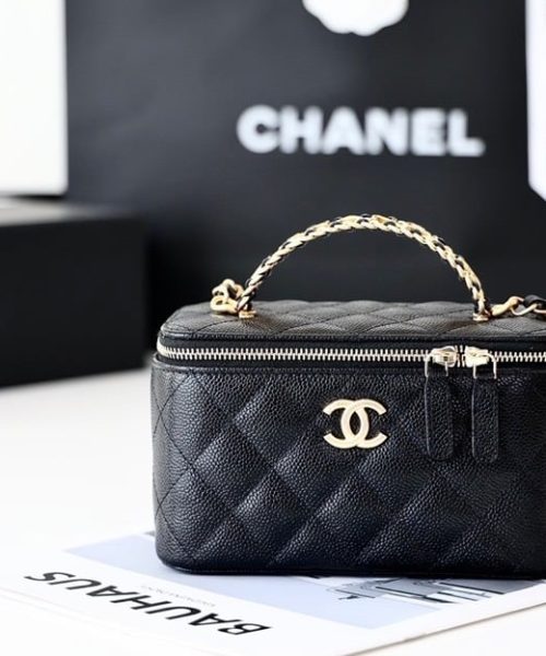 [REP 1:1] Chanel Small Vanity Case Black For Women 6.7in/17cm AS3171