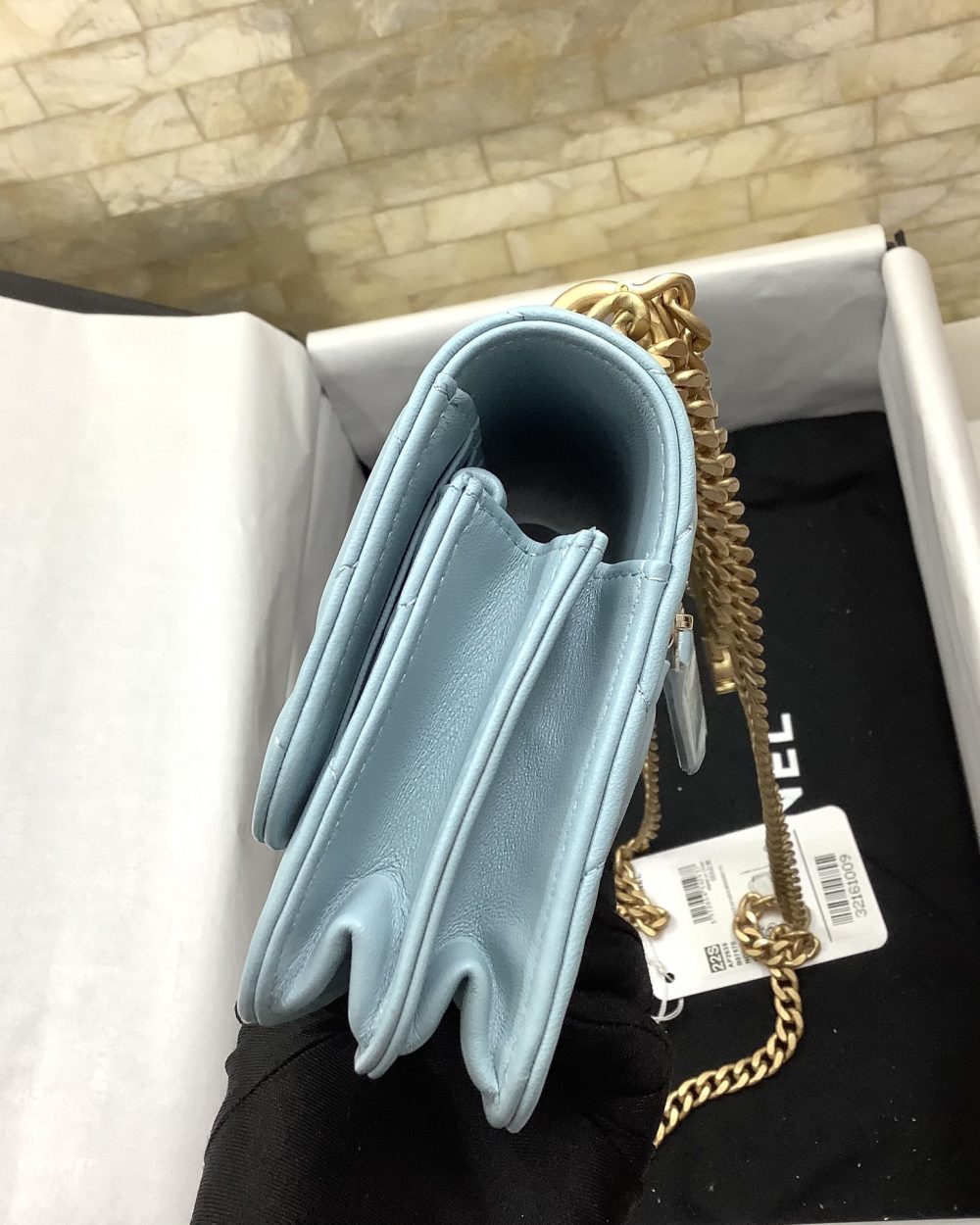 [REP 1:1] Chanel Spring And Summer 22C Turquoise For Women, Women's Bags 6.1in/15.5cm