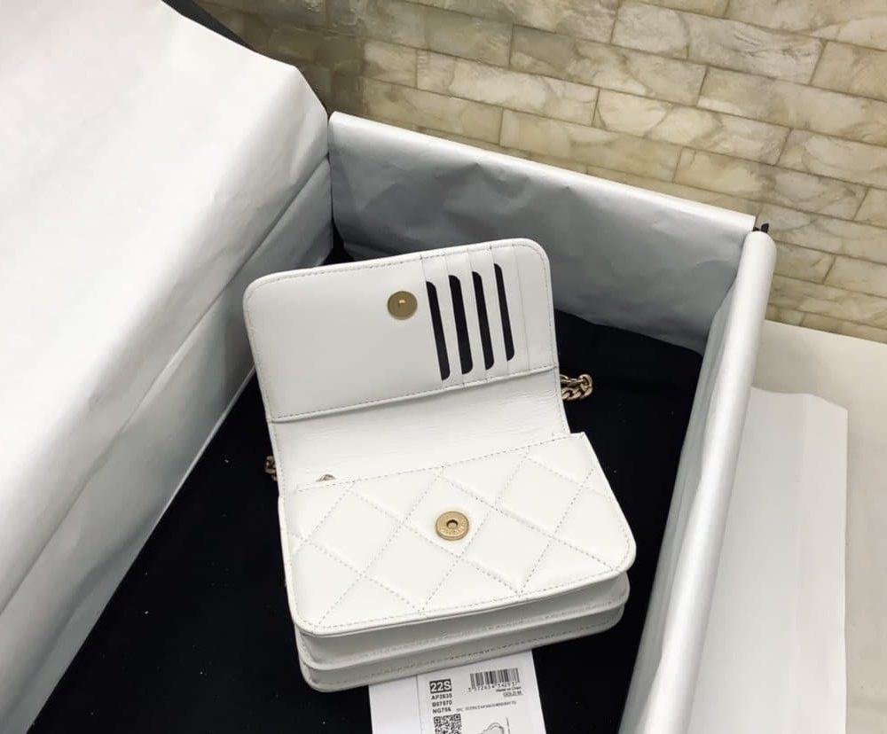 [REP 1:1] Chanel Spring And Summer 22C White For Women, Women's Bags 6.1in/15.5cm