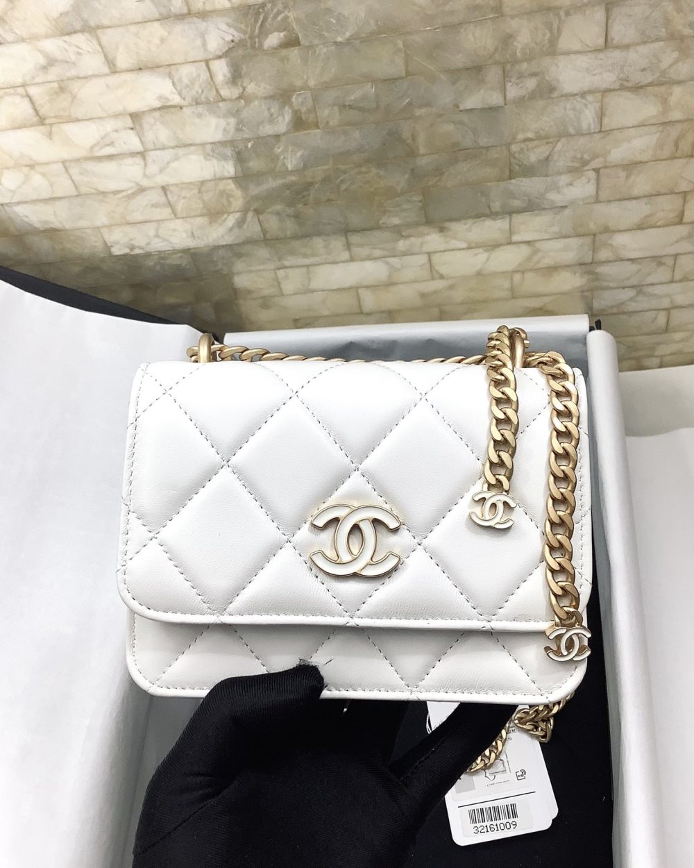[REP 1:1] Chanel Spring And Summer 22C White For Women, Women's Bags 6.1in/15.5cm
