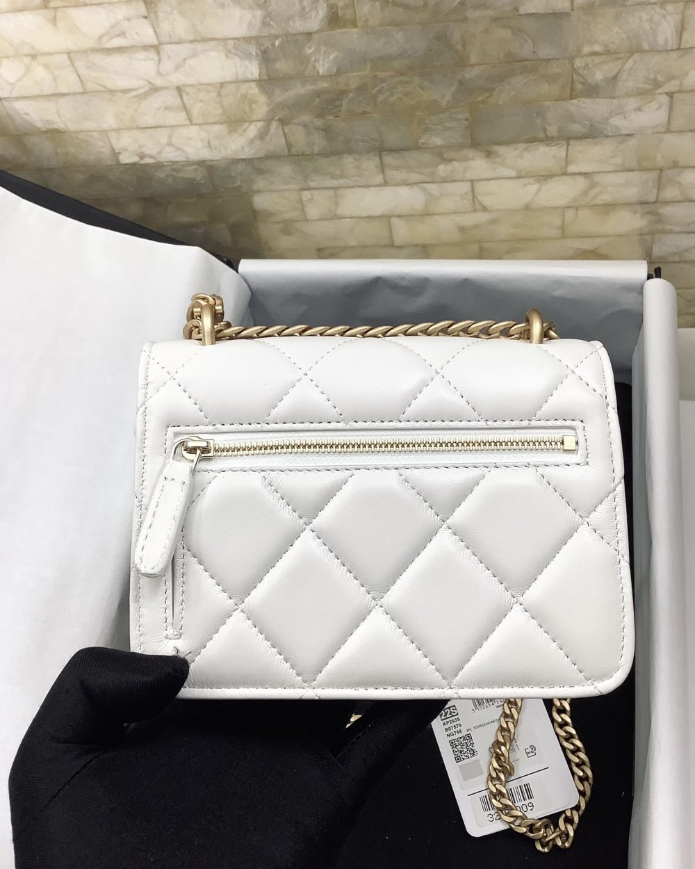 [REP 1:1] Chanel Spring And Summer 22C White For Women, Women's Bags 6.1in/15.5cm
