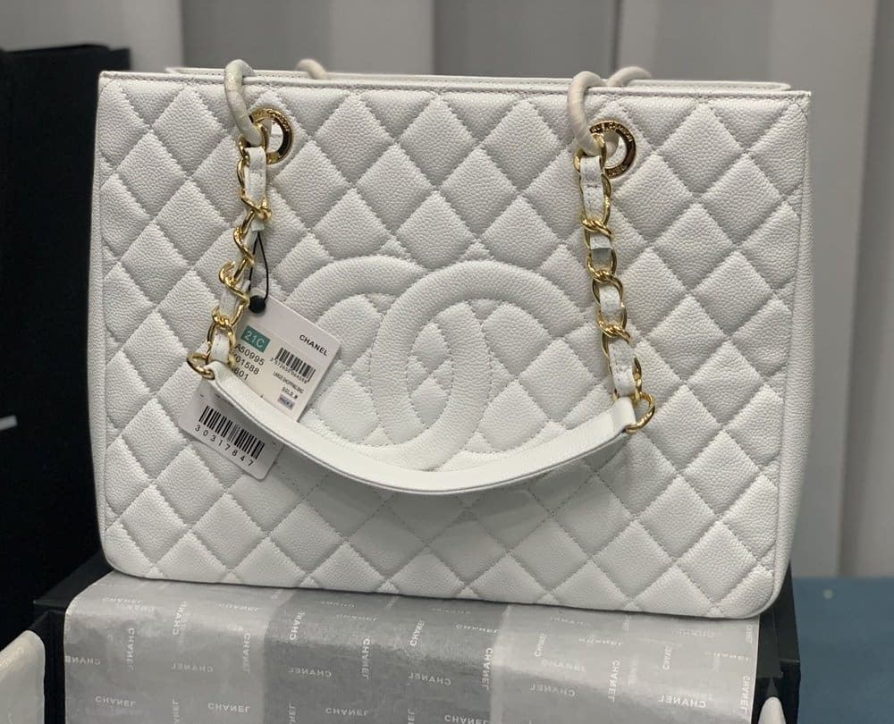 [REP 1:1] Chanel Tote Bag Spring Collection Gold Hardware White For Women 13in/33cm