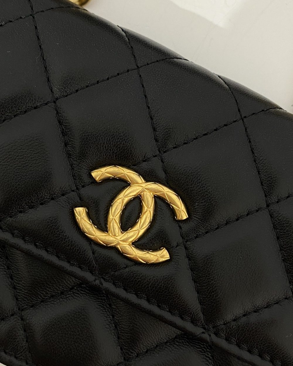 [REP 1:1] Chanel Wallet With Strap Black For Women, Women's Bags 6.7in/17cm
