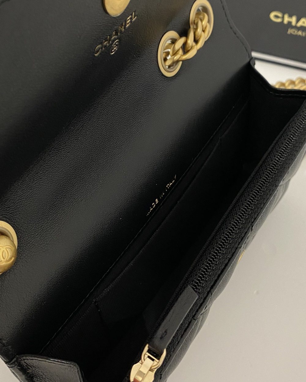 [REP 1:1] Chanel Wallet With Strap Black For Women, Women's Bags 6.7in/17cm