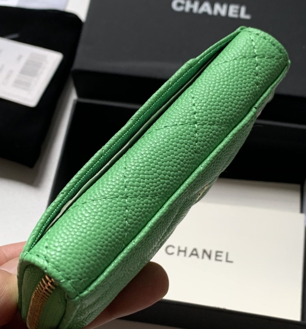 1:1 Replica Chanel Zipped Coin Purse Green Bag For Women 10.9cm/4.3in