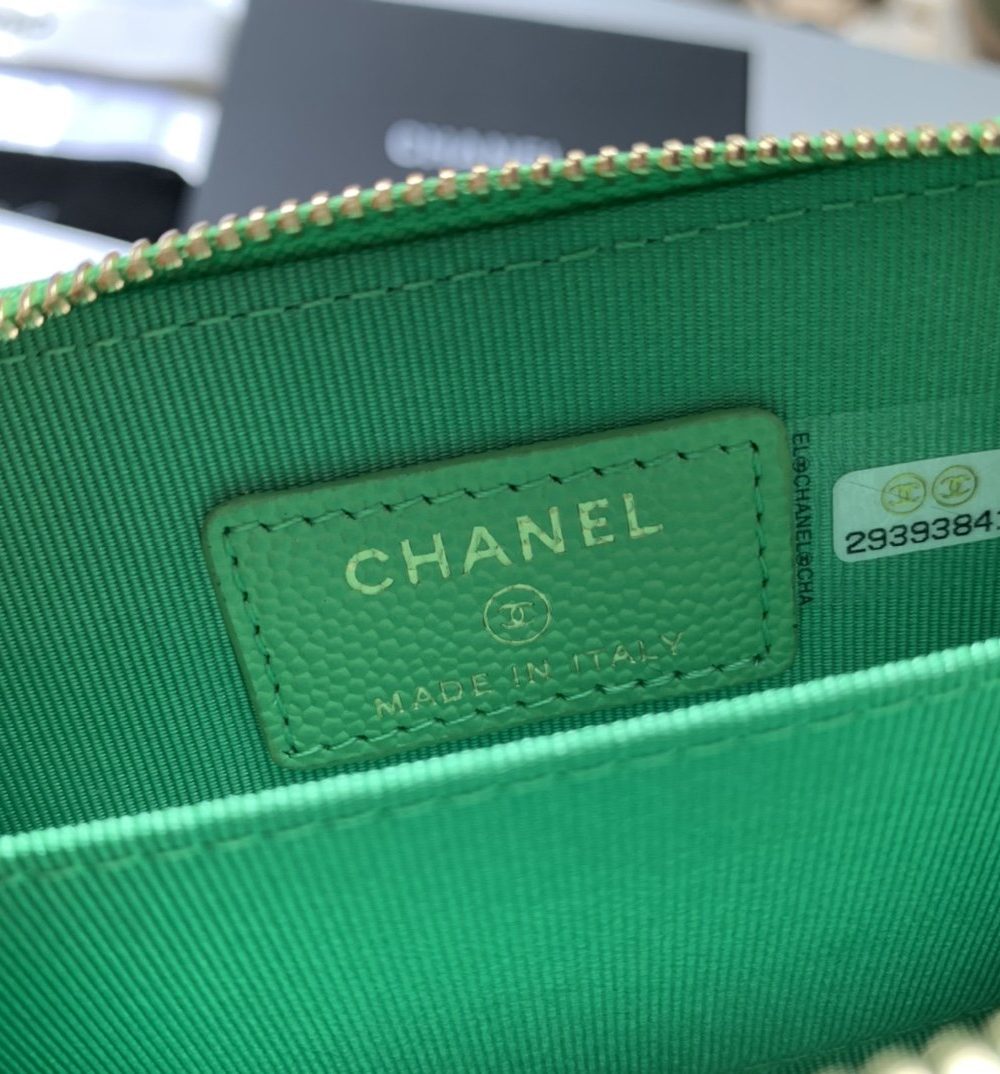1:1 Replica Chanel Zipped Coin Purse Green Bag For Women 10.9cm/4.3in