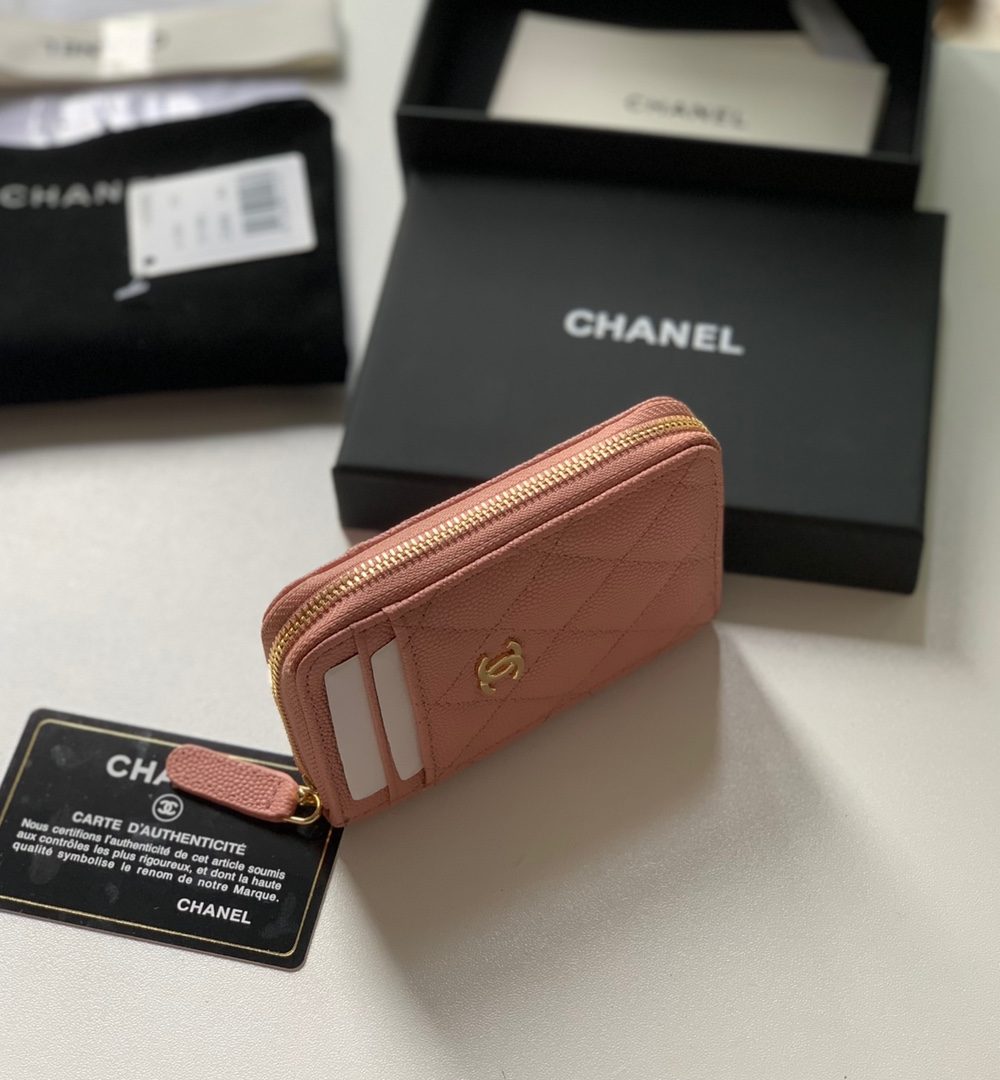 1:1 Replica Chanel Zipped Coin Purse Pink Bag For Women 10.9cm/4.3in AP1650 Y33352 NI687