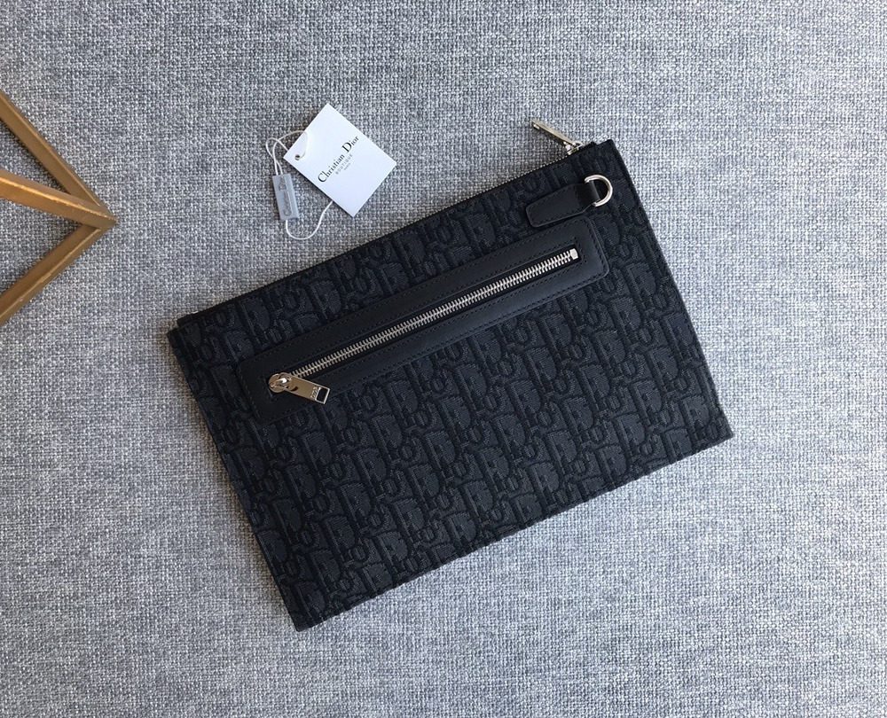 1:1 Replica Christian Dior A5 Pouch Black Unisex 10.5in/27cm CD 2ESCA338YSE_H03E
