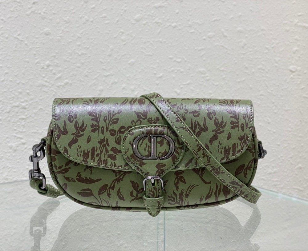 1:1 Replica Christian Dior Bobby East-West Bag Green, For Women, Women’s Handbags 8.5in/21cm CD