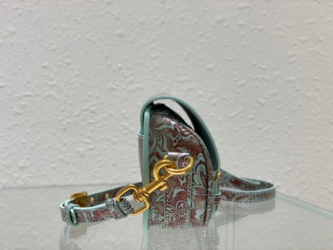 1:1 Replica Christian Dior Bobby East-West Bag Turquoise, For Women, Women’s Handbags 8.5in/21cm CD - Image 4