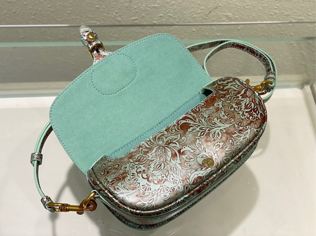 1:1 Replica Christian Dior Bobby East-West Bag Turquoise, For Women, Women’s Handbags 8.5in/21cm CD - Image 2