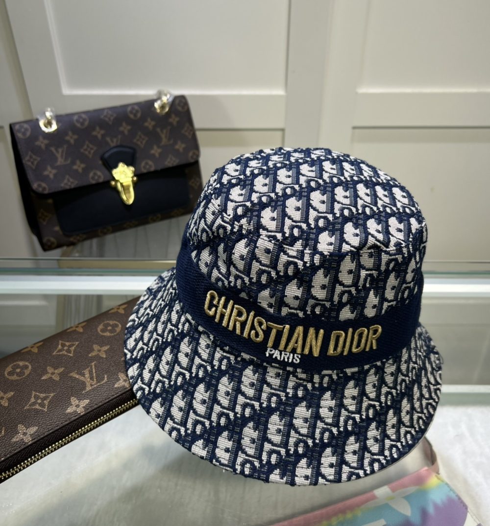 Christian Dior Dioresort Big Brim Hat Dark Blue Hat